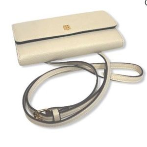 Tommy Hilfiger Crossbody Trifold Wallet Cream